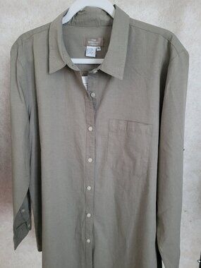 Green Button Boyfriend Shirt NWT Womens The Territory Ahead Pre-2013 Size XL